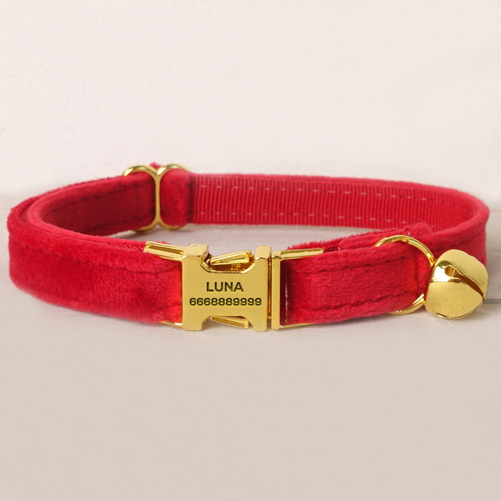 Velvet Custom Cat Collar PETDURO