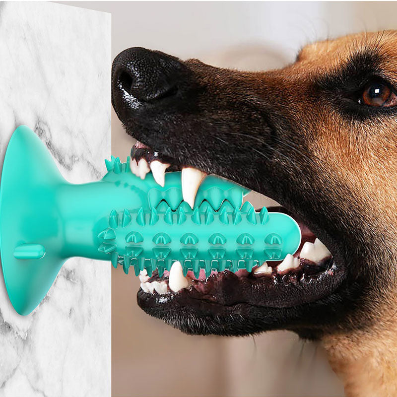 Lorddream Durable Dog Toys for Aggressive Chewers,with Double Suction  Cup,Indestructible Corn Molar Stick Teeth Cleaning and Food Dispensing  Multifunction Puzzle Toys for Dogs to Keep Them Busy 