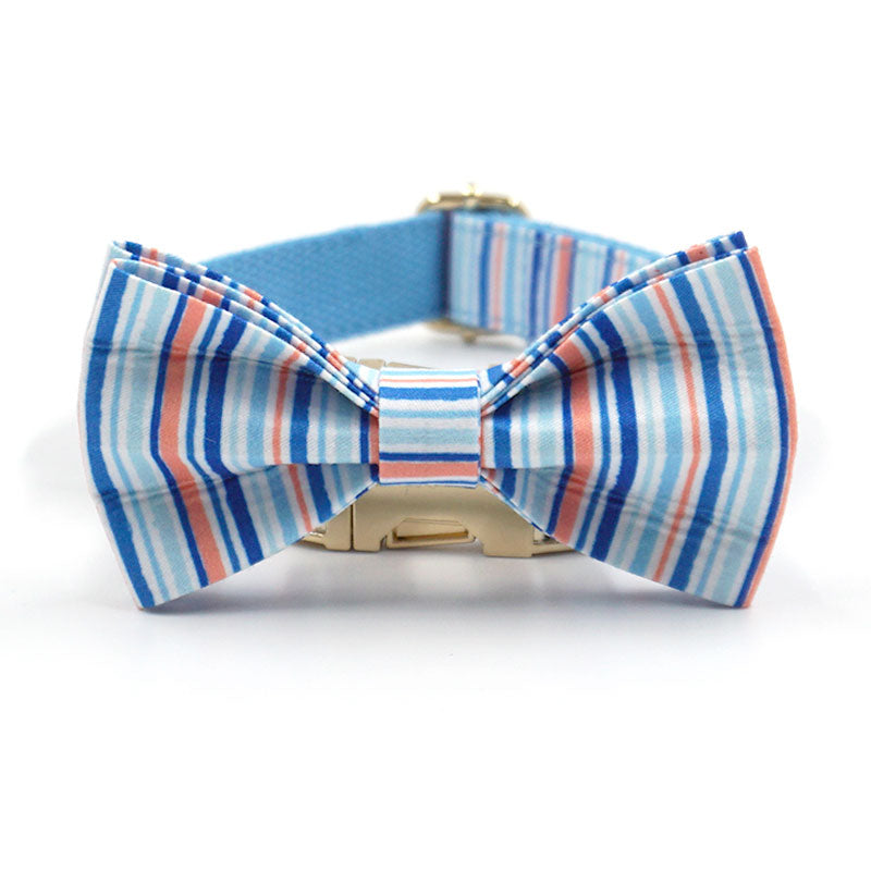 PETDURO Cute Custom Dog Collar Engraved with Leash & Bow Tie for Girl