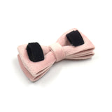 Personalized Cat Collar Set Engraved Black Buckle Pink Velvet