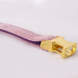 Personalized Cat Collar Engraved Bright Gold Buckle Pink Purple Thick Velvet
