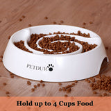 PETDURO Slow Feeder Dog Bowl Large 4 Cups Heavy Duty for Large Medium Small Dogs