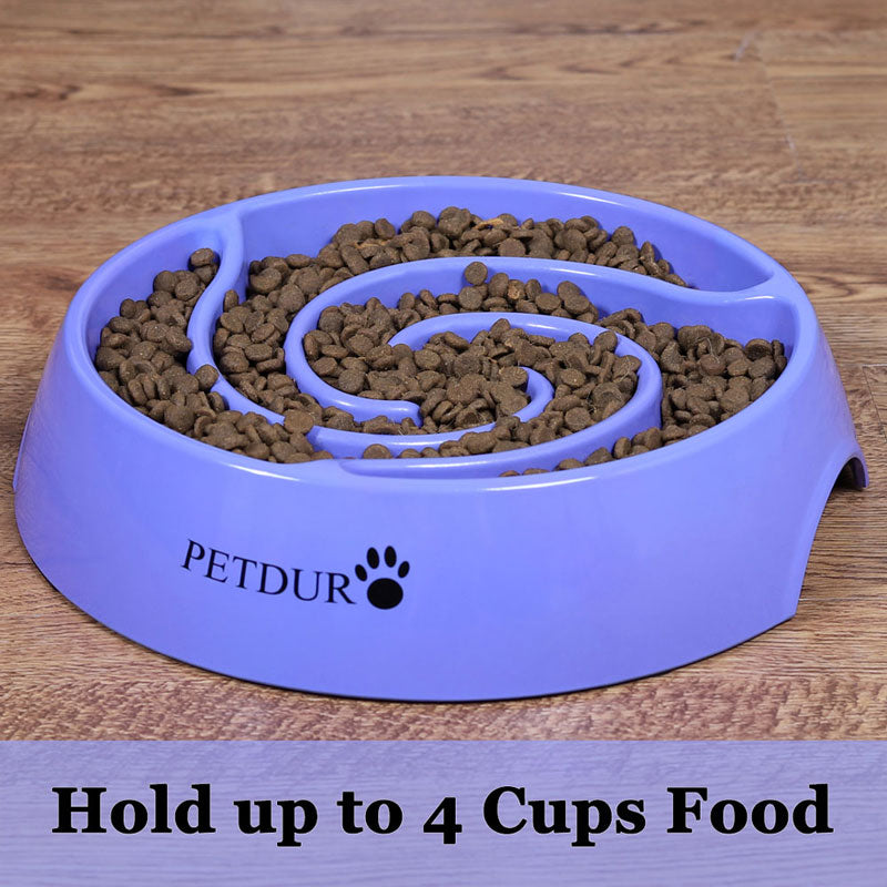 Miracle Vet Slow Feeder Dog Bowl for Fast Eaters - for Small, Medium Sized Dogs - Dog Puzzle Maze Helps Slow Down Eating - Adult, Puppy Food Bowl