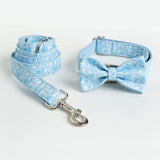 petduro dog collar and leash bow tie set