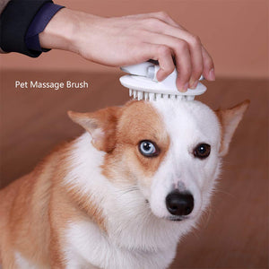 PETDURO Cat Bath Massage Brush Deshedding Grooming Tool for Dog