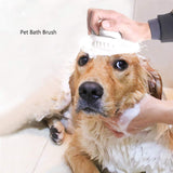 PETDURO Cat Bath Massage Brush Deshedding Grooming Tool for Dog