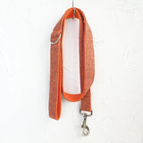 Modern Dog Leash 4ft Cotton Fabric for Large Small Dogs Puppies - Orange