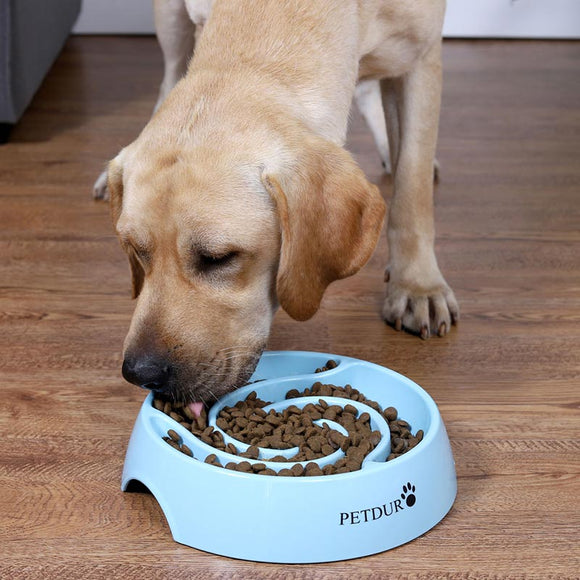 PETDURO Dog Bowl Slow Feeder Maze Puzzle Food Bowls for Fast Eaters of All Sizes