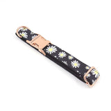 Personalized Dog Collar with Name Engraved Rose Gold Metal Buckle - Black Mums