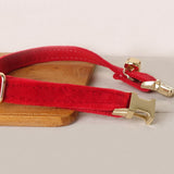 Personalized Cat Collar with Bow Tie Engraved Gold Buckle Red Thick Velvet