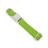 Personalized Dog Collar Engraved Quick Release Metal Buckle Green Linen