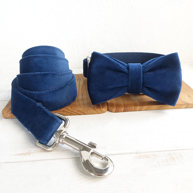 Eggplant custom Removable Bow Tie dog - Pet Collar –